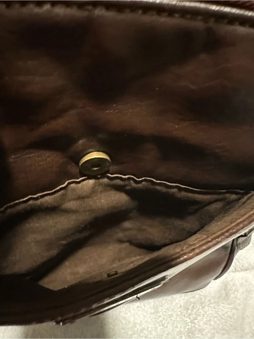 Rosetti Brown Leather Backpack Purse with Zip Detailing